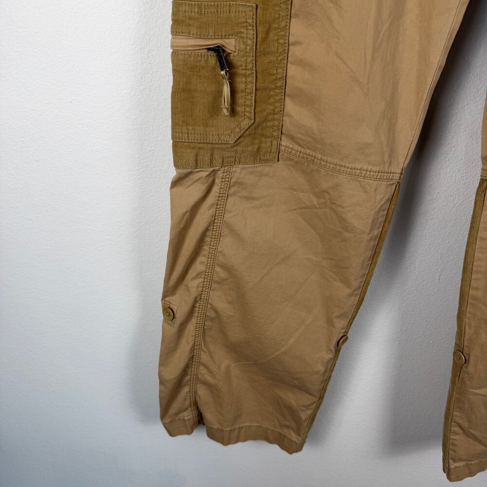 NWT Abercrombie & Fitch Khaki Corduroy Baggy Adjustable Cargo Pants Size 26 LONG - Picture 6 of 13